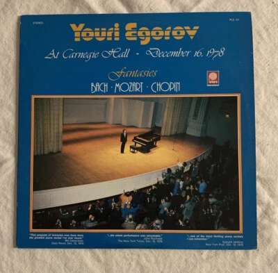 YOURI EGOROV at CARNEGIE HALL-FANTASIES-ORIGINAL 1978 PETERS PLE-121 VINYL - Image 1 of 4