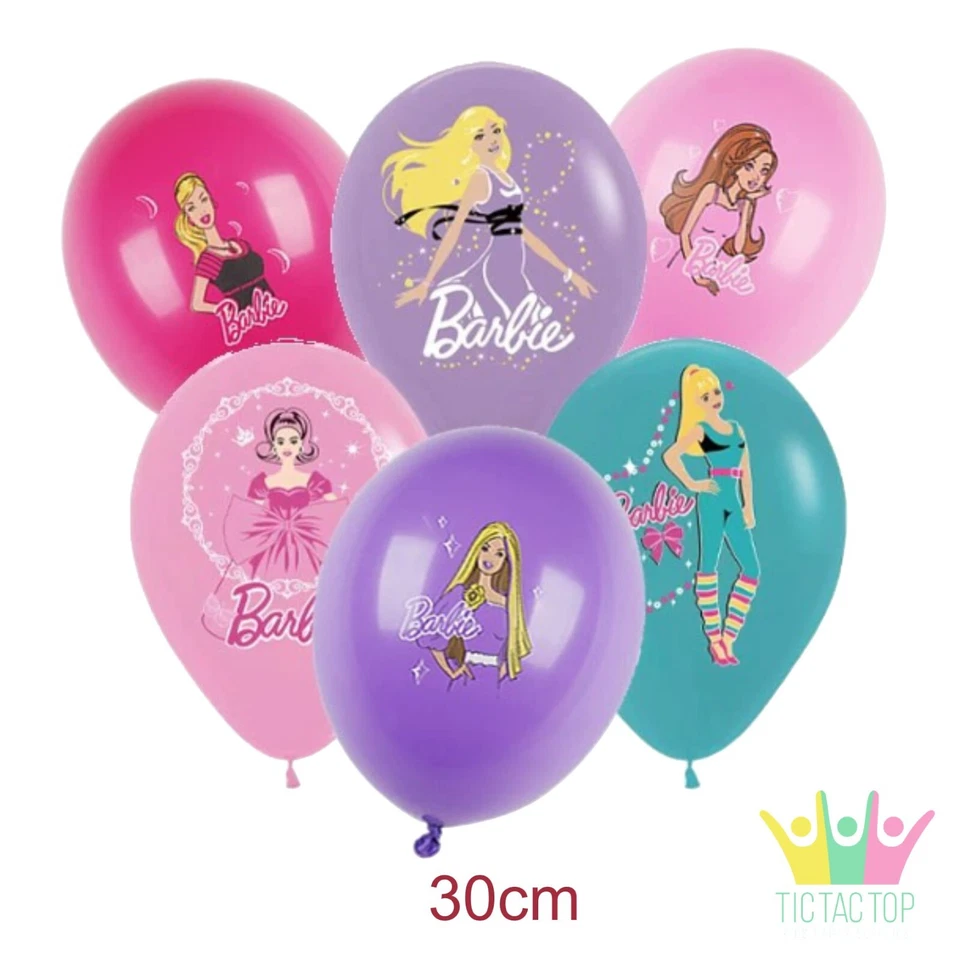 6x Barbie Friends Helium Latex Balloons. Party Cake Lolly Bag Bunting Cupcake - image 1 of 1