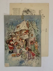 Vintage Advent Calendar Hallmark Made in Western Germany Santa and Angels - Picture 1 of 10
