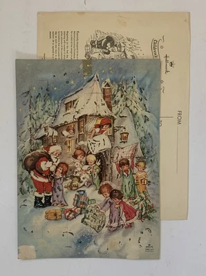 Vintage Advent Calendar Hallmark Made in Western Germany Santa and Angels - Image 1 of 4