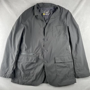Eddie Bauer Travex Blazer Mens 46 Gray Tech Travel Sport Coat 3 Button Stretch - Picture 1 of 9