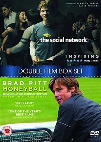 Moneyball/ The Social Network (12) DVD Brand New UK Release Genuine Fast - Image 1 of 1