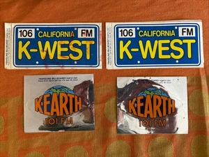 Vintage 1980er K-West K-Earth Los Angeles Radio Autoaufkleber Menge 4 - Bild 1 von 1