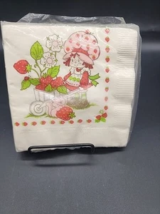 1980 Strawberry Shortcake Luncheon Napkins Party Maid American Greetings NOS - Picture 1 of 5