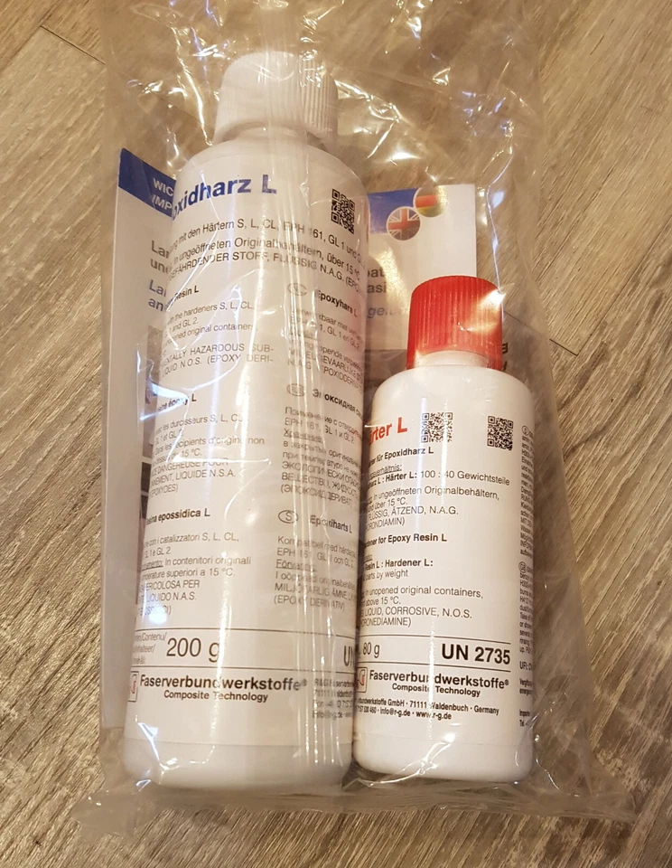 Harz+Härter L 280gr 40min Verarbeitungszeit  Laminierharz r&g 1001151 - Bild 1 von 1