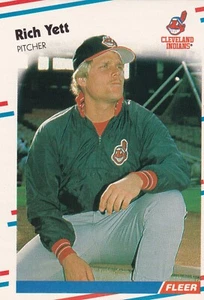 1988 Fleer #621 Rich Yett MLB Cleveland Indians + (Yes 3 Free Mystery Cards) - Picture 1 of 2