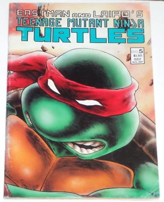 1987 MIRAGE STUDIOS TEENAGE MUTANT NINJA TURTLES #5 FINE VOL 1 2nd PRINT COMIC - Image 1 of 2