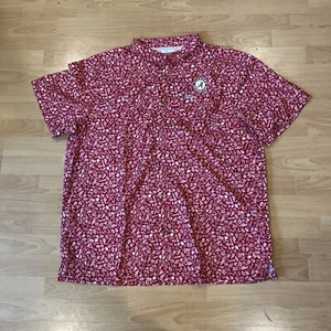 Alabama Crimson Tide Columbia PFG Super Slack Short Sleeve Button Shirt Size L - Picture 1 of 5