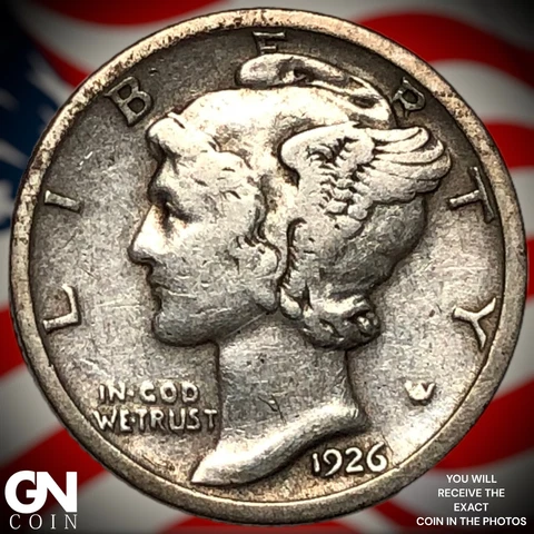 1926 S Mercury Dime  Q7163 Cover