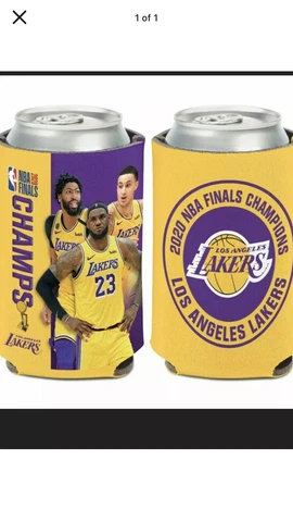 LOS ANGELES LAKERS 2020 NBA CHAMPIONS CAN BOTTLE COOZIE KOOZIE COOLER HOLDER Cover