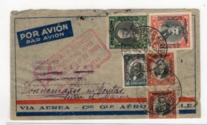 CHILE 1930 Cia Gral Aeropostal Luftpost Südamerika Europa 100% Luftpost Santiag - Bild 1 von 2
