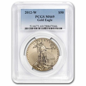 2012-W 1 oz Burnished Gold Eagle MS-69 PCGS - Picture 1 of 3