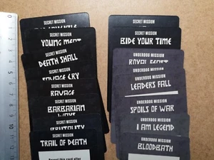 10 x SECRET MISSION + 6 x UNDERDOG MISSION CARDS / HATE BOARD GAME CMON G116 - Imagen 1 de 1