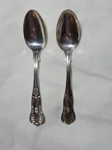 USN US Navy Kings Muster Teelöffel 5 - 3/4" 2er SET Int'l. Silberanker - Bild 1 von 6