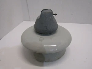 OLD VINTAGE CERAMIC LAPP 20000 CABLE POLE INSULATOR 1969 HIGH VOLTAGE - Picture 1 of 4