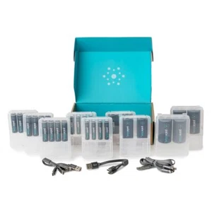 USB-C Rechargeable Batteries Home Conversion Kit by Pale Blue with AAA, AA, 9... - Picture 1 of 2