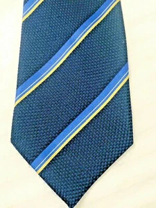 Sean John Fine Tailoring Men's Tie Necktie Blue Stripe 100% Silk 60" EUC 5M51 - Picture 1 of 5