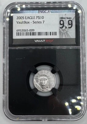 2003 PLATINUM $10 AMERICAN EAGLE 1/10oz NGC MINT STATE 9.9 - Image 1 of 2