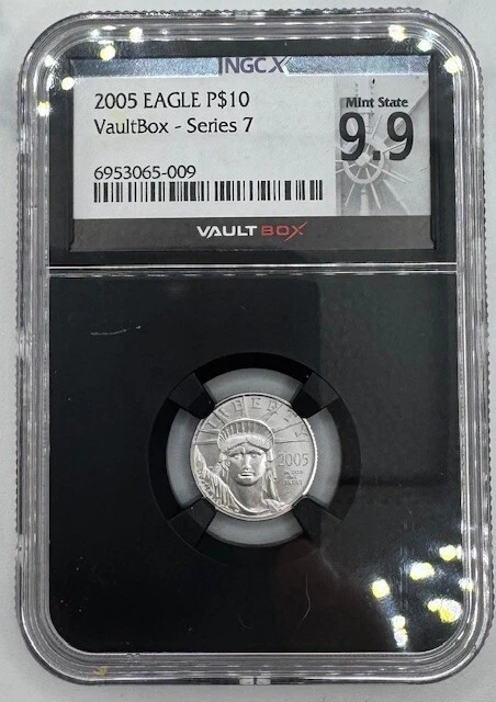 2003 PLATINUM $10 AMERICAN EAGLE 1/10oz NGC MINT STATE 9.9 - Image 1 of 2