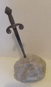 Excalibur Sword In Stone Small Replica,Great For Shelf Display! - Picture 1 of 8