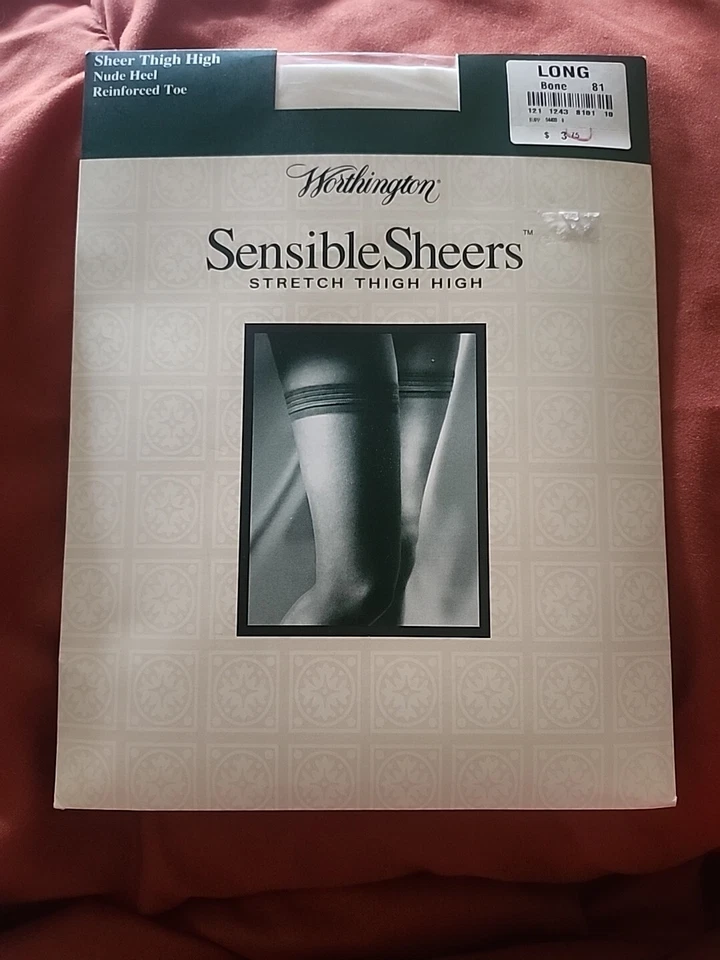 Worthington Sensible Muslo Elástico Transparente Talla Alta LARGO, Color HUESO Foto 1 de 3