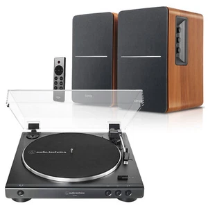 Tocadiscos Audio-Technica AT-LP60X + Altavoces Bluetooth Marrón Edifier R1280DBs - Imagen 1 de 14