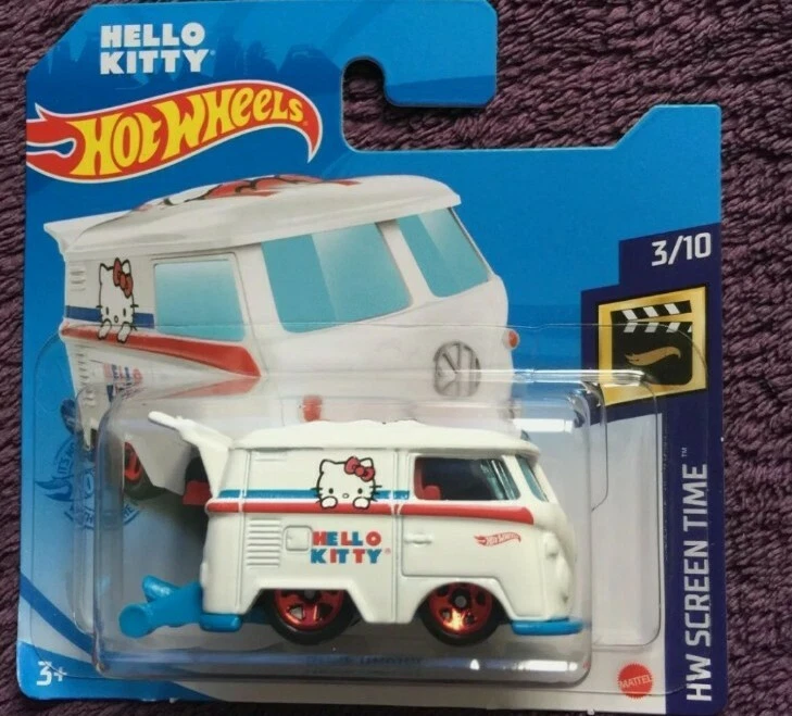 Hot Wheels 2021 #038/250 Kool Kombi Blanc " Hello Kitty " @ B - Photo 1/1