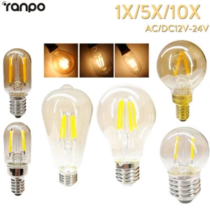 E27 E14 Led Filament Light Bulb Energy-Efficient Vintage Room Decoration Bedroom - Picture 1 of 26