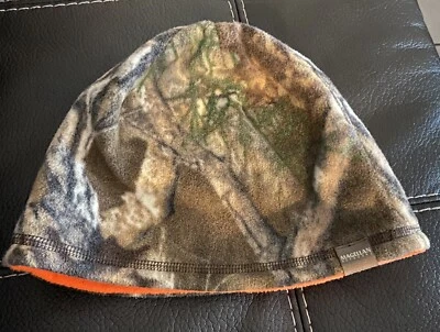 MAGELLAN REVERSIBLE FLEECE BEANIE OSFM BLAZE ORANGE AND REALTREE EDGE - Image 1 of 4
