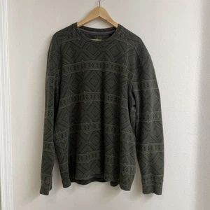 PrAna Sweatshirt Herren XXL Grün Geometrisch Pullover Bio Baumwollmischung Kuschelig - Bild 1 von 12
