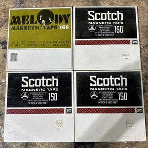 4 Vintage 7 Inch Reels. Scotch Magnetic Tape. Never Opened! - Bild 1 von 5