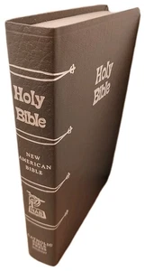 Holy Bible : New American Bible Catholic Gift & Study Ed 1987 Gray Leatherette - Imagen 1 de 8