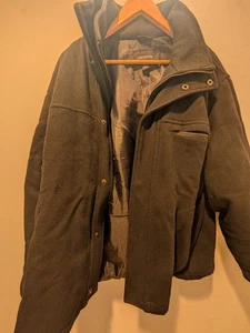 London Fog Men's Charcoal Field Heavy Jacket Woth Zipper - Picture 1 of 6