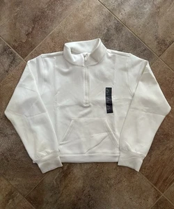 All In Motion Girls White Athletic 1/2 Zip Long Sleeve Pullover Sweatshirt XXL - Picture 1 of 5