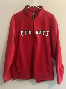 Y2k Red Old Navy Quarter Zip Mens Size Xl - Picture 1 of 8