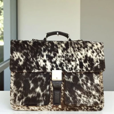 Подлинный воловья кожа сумка для ноутбука портфель, ручной работы офисная сумка/бесплатная доставка - Изображение 1 из 4