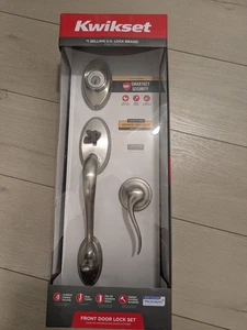 Kwikset 15 SMT CP Shelburne Satin Nickel Single Cylinder Door Handleset - Picture 1 of 2