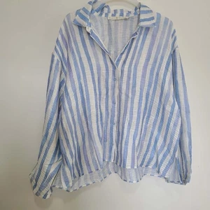 Marie Oliver Damen Langarmshirt Nico Button Down blau gestreift Größe XL - Bild 1 von 10