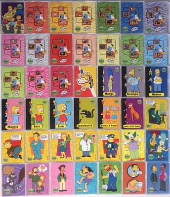 Juego de tarjetas base de celebración del 10 aniversario de Los Simpson Inkworks 2000 Foto 1 de 4