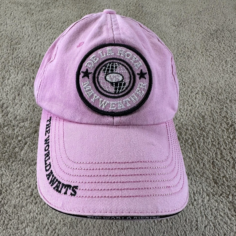 De La Hoya Mayweather Hat Cap Strap Back Boxing The World Awaits Las Vegas 2007 - Image 1 of 4