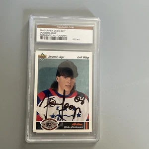 1991-92 Upper Deck Jaromir Jagr All-Star #617 Penguins Auto Auth - Signed! - Picture 1 of 2