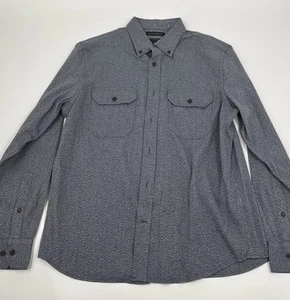 Banana Republic camicia uomo abbottonata cotone tinta unita grigio taglia M nuova con etichetta - Foto 1 di 11