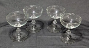 Vintage Libbey "Georgian" 4 Champagne Tall Sherbet Glasses 4 3/8" MINT - Picture 1 of 4