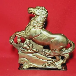 Vintage Brass Rearing Horse Bookend - Picture 1 of 10