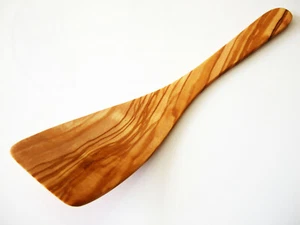 Pfannenwender Pfannenheber Wender geschwungen aus Olivenholz geölt L 30 cm - Bild 1 von 6