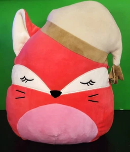 Squishmallows Fifi The Sleeping Fox with Nightcap 14" Plush Stuffed Animal - Picture 1 of 3
