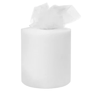 Handi Stitch Lange Weiße Tüll Stoff Rolle - B15 cm x L183 m - Polyester Tüll