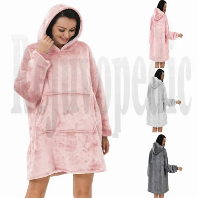 REJUVOPEDIC Oversized SuperSoft Plush Sherpa Hoodie Blanket Big Hooded Sweatshirt