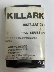 KILLARK ELECTRIC HUBBELL FCL/FCLA SNAP LID COVER RECEPTACLE - Picture 1 of 2