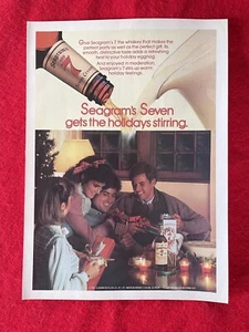 Vintage 1984 Print Ad Seagram’s 7 Seven Holiday Party Werbung - Bild 1 von 2
